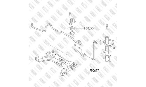 Стойка стабилизатора (линк) Fixar, передняя, арт. FP0677