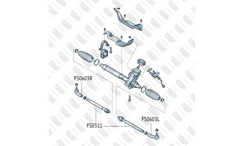 Наконечник рулевой тяги правый | прав FIXAR, арт. FS0603R