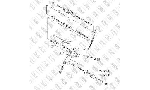 Наконечник рулевой тяги Fixar, левый, арт. FS0590L