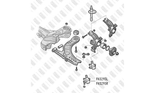 Опора шаровая Fixar, передняя, нижняя, левая, арт. FK0293L