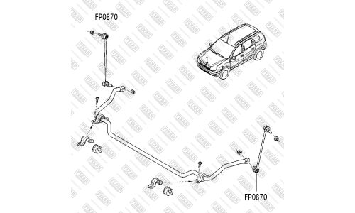 Стойка стабилизатора (линк) Fixar, передняя, арт. FP0870