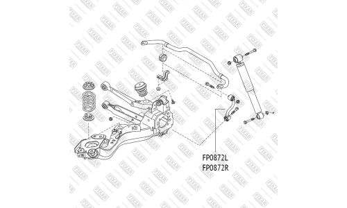 Стойка стабилизатора (линк) Fixar, задняя, левая, арт. FP0872L