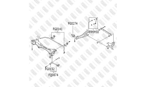 Рычаг подвески FIXAR, задний, нижний, арт. FQ0874