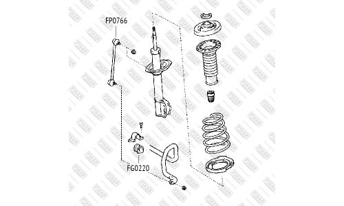 Стойка стабилизатора (линк) Fixar, передняя, арт. FP0766