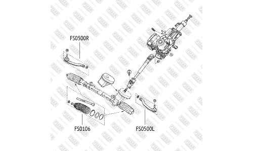 Тяга рулевая Fixar, левая, арт. FS0106