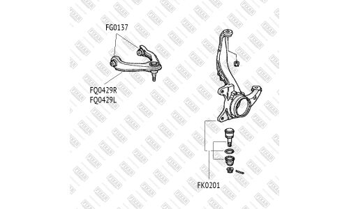 Опора шаровая Fixar, передняя, нижняя, левая, арт. FK0201