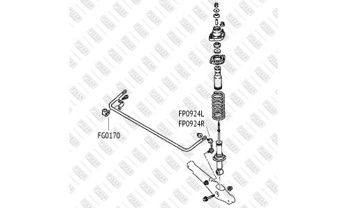 Тяга стабилизатора задняя правая | зад прав FIXAR, арт. FP0924R