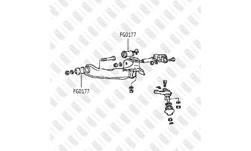 Сайлентблок заднего рычага Fixar, арт. FG0177