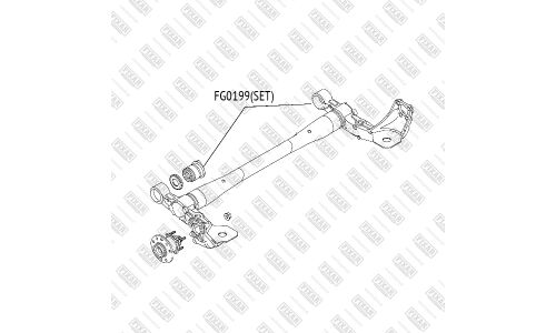 Сайлентблок задней балки FIXAR, арт. FG0199