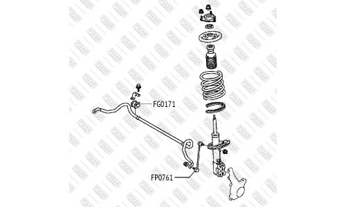 Втулка переднего стабилизатора Fixar, арт. FG0171