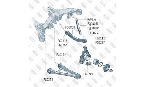 Сайлентблок задней подвески Fixar, арт. FG0232