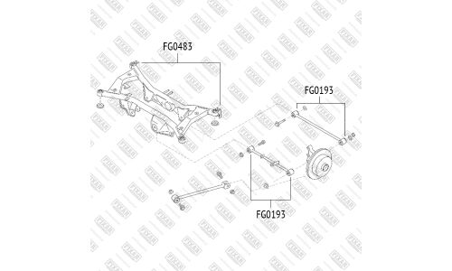 Сайлентблок заднего рычага Fixar, арт. FG0193