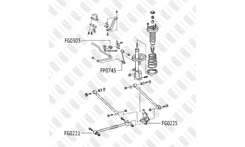 Сайлентблок заднего рычага Fixar, арт. FG0221