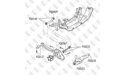 Сайлентблок задней тяги Fixar, арт. FG0131