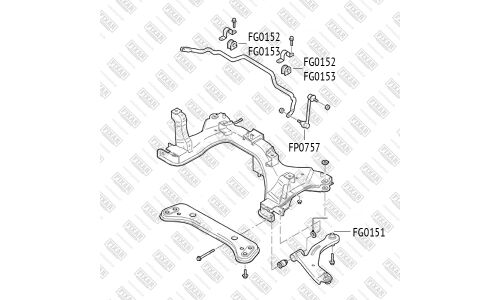 Сайлентблок переднего рычага Fixar, арт. FG0151