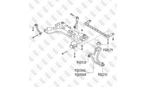 Сайлентблок переднего рычага Fixar, арт. FG0179