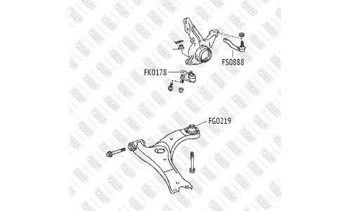 Сайлентблок переднего рычага Fixar, арт. FG0219