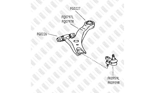 Сайлентблок переднего рычага Fixar, арт. FG0227