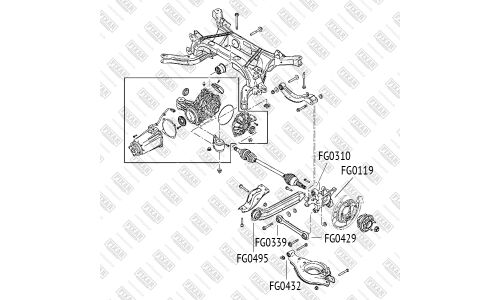 Сайлентблок задней цапфы Fixar, нижний, арт. FG0119
