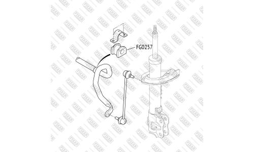 Втулка стабилизатора переднего | перед FIXAR, арт. FG0257