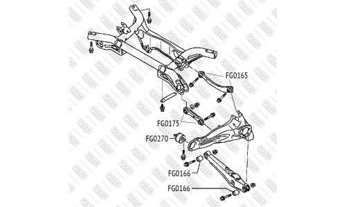 Сайлентблок заднего рычага Fixar, арт. FG0270