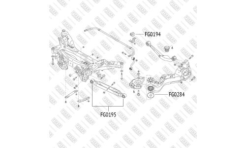 Сайлентблок заднего рычага Fixar, арт. FG0284