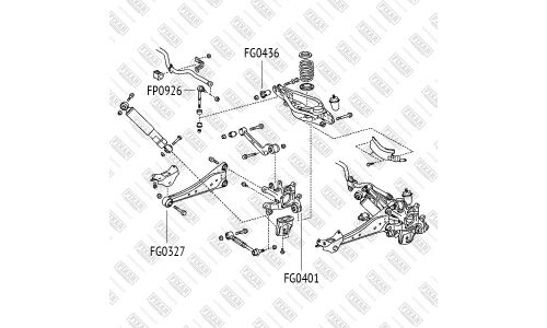 Сайлентблок заднего рычага Fixar, арт. FG0327