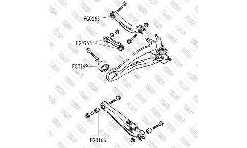 Сайлентблок заднего рычага Fixar, арт. FG0333