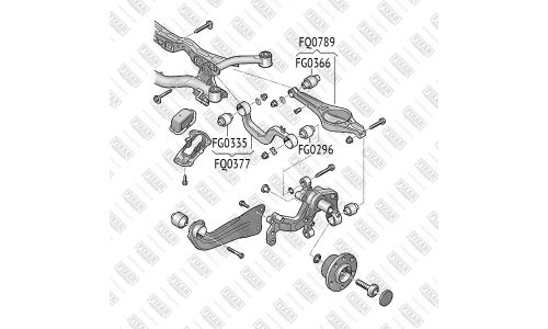 Сайлентблок заднего рычага Fixar, арт. FG0335