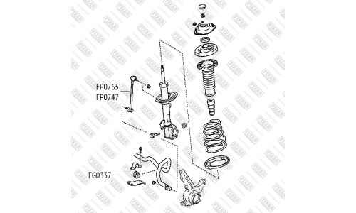 Втулка стабилизатора FIXAR, передняя, арт. FG0337