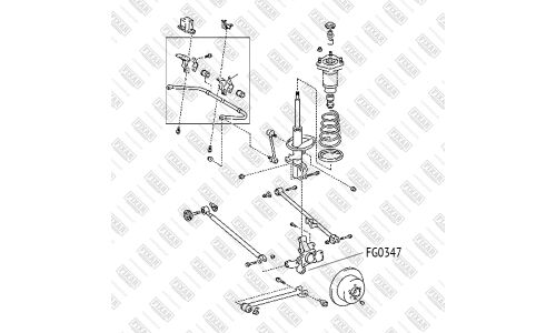 Сайлентблок заднего рычага Fixar, арт. FG0347