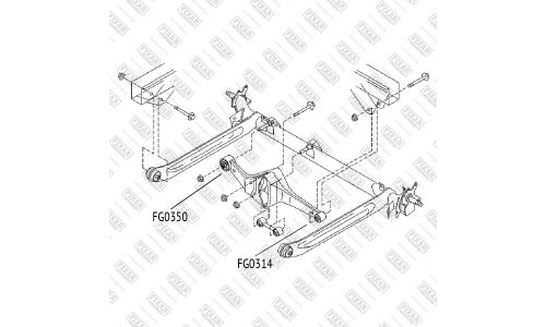 Сайлентблок заднего рычага Fixar, арт. FG0350