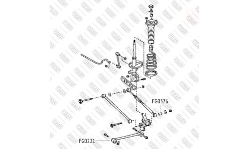Сайлентблок заднего рычага Fixar, арт. FG0376