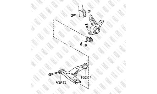 Сайлентблок переднего рычага Fixar, арт. FG0393