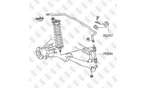 Втулка стабилизатора FIXAR, задняя, арт. FG0397