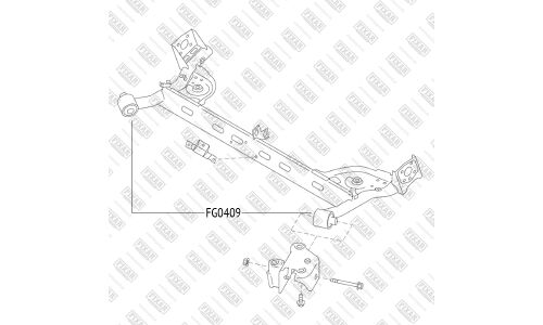 Сайлентблок задней балки моста Fixar, арт. FG0409