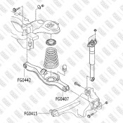 Сайлентблок заднего рычага | зад FIXAR, арт. FG0415