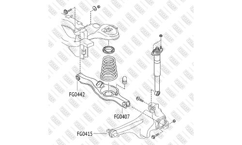 Сайлентблок заднего рычага | зад FIXAR, арт. FG0415