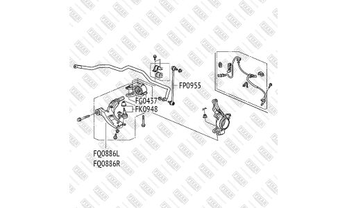 Сайлентблок переднего рычага Fixar, арт. FG0437
