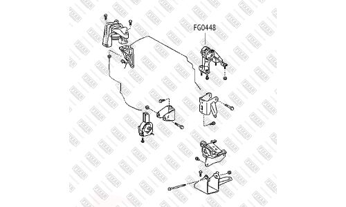 Сайлентблок переднего рычага Fixar, арт. FG0448