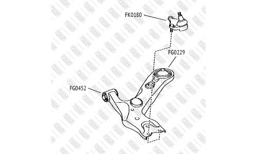 Сайлентблок переднего рычага Fixar, арт. FG0452