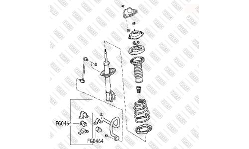 Втулка стабилизатора FIXAR, передняя, арт. FG0464