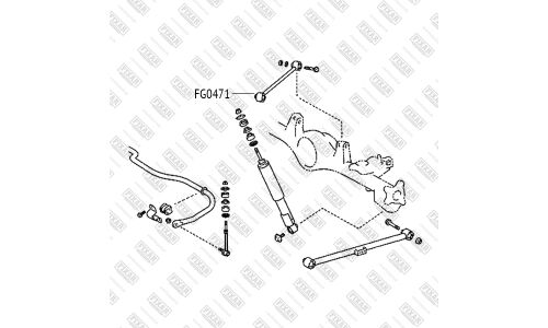 Сайлентблок заднего рычага Fixar, арт. FG0471