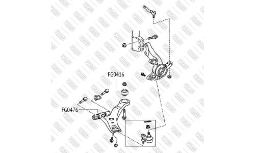 Сайлентблок переднего рычага Fixar, арт. FG0476