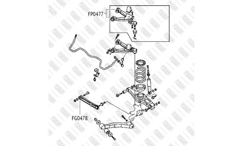 Сайлентблок заднего рычага Fixar, арт. FG0478