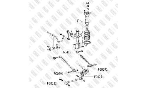 Сайлентблок заднего рычага Fixar, арт. FG0496