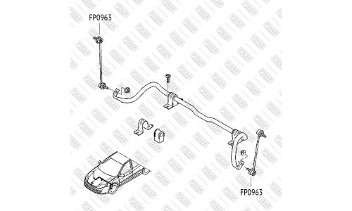 Стойка стабилизатора (линк) Fixar, передняя, арт. FP0963