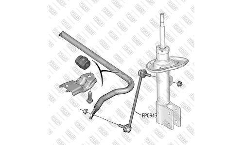 Стойка стабилизатора (линк) Fixar, передняя, арт. FP0943