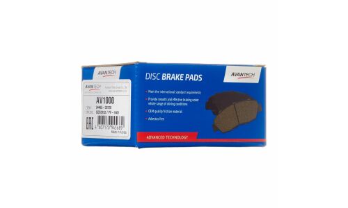 Колодки тормозные дисковые Avantech, передние, комплект на ось (4 шт), арт. AV1000