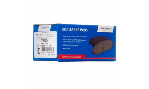Колодки тормозные дисковые Avantech, комплект на ось (4 шт), арт. AV835